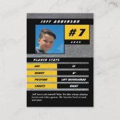 Yellow Metal Ice Hockey Trading Card Telefonnummerkarte (Rückseite)