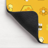 Yellow Mid jahrhundert Retro Honey Bee Mousepad (Ecke)