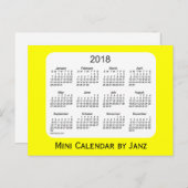 Yellow Mini Calendar von Janz 2018 Postkarte (Vorne/Hinten)