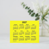 Yellow Mini Calendar von Janz Postkarte (Stehend Vorderseite)