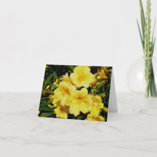 Yellow Mini Lilies Note Card Feiertagskarte