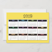 Yellow Mini Magnet Kalender 2019 (Vorderseite)