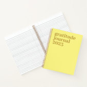 Yellow Minimalistisch Gratitude Journal Notizblock (Innenseite)