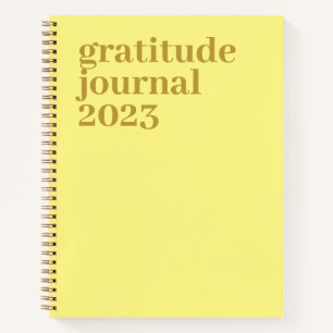 Yellow Minimalistisch Gratitude Journal Notizblock