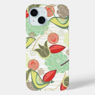 Yellow Mint Sweet Birds Floral Garden Blüten Chic iPhone 15 Hülle