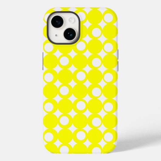 Yellow Mod Ball Design @ Emporio Moffa Case-Mate iPhone Hülle (Rückseite)