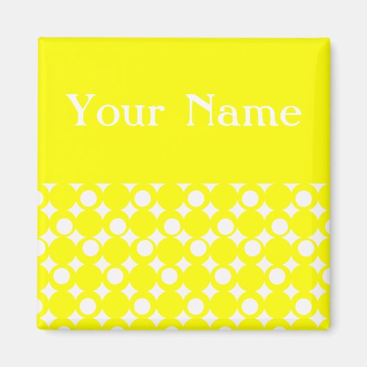 Yellow Mod Ball Design @ Emporio Moffa Magnet (Vorne)