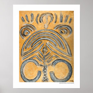 Yellow Modern Abstrakt Art Colorado Poster