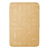Yellow Modern Boho Geometric Custom Monogram Badematte (Vorderseite Vertikal)