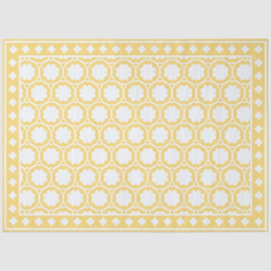 Yellow Modern Bone Inlay Decoupage Paper Seidenpapier (Vorderseite)