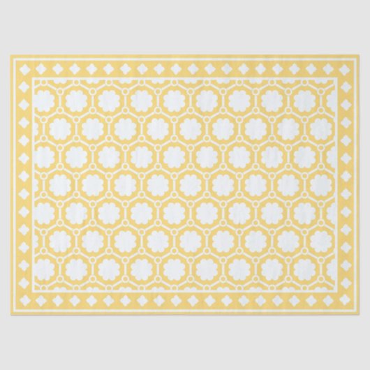 Yellow Modern Bone Inlay Decoupage Paper Seidenpapier (Vorderseite)