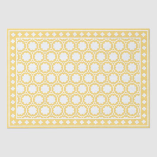 Yellow Modern Bone Inlay Decoupage Paper Seidenpapier (Vorderseite)