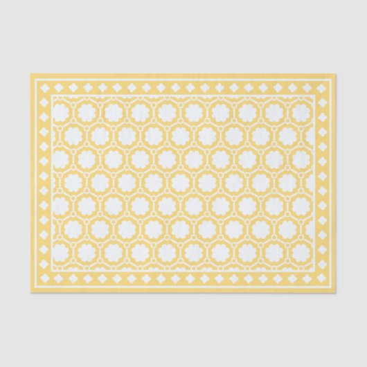 Yellow Modern Bone Inlay Decoupage Paper Seidenpapier (Vorderseite)