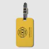 Yellow Modern Corporate Company Business Logo Gepäckanhänger (Vorderseite Vertikal)