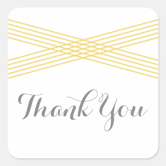 Yellow Modern Deko Danke, Stickers (Vorderseite)