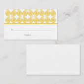 Yellow Modern Deko Platzkarte (Vorne/Hinten)