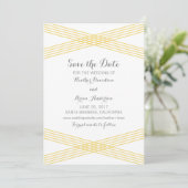 Yellow Modern Deko Save the Date einladen (Stehend Vorderseite)