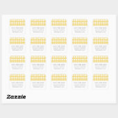 Yellow Modern Deko Save the Date Stickers (Blatt)