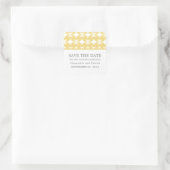 Yellow Modern Deko Save the Date Stickers (Tasche)
