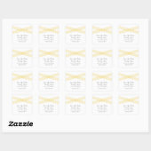 Yellow Modern Deko Save the Date Stickers (Blatt)