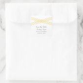 Yellow Modern Deko Save the Date Stickers (Tasche)