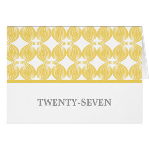 Yellow Modern Deko Tischnummer Card