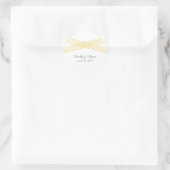 Yellow Modern Deko Wedding Stickers (Tasche)