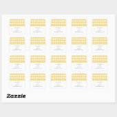 Yellow Modern Deko Wedding Stickers (Blatt)