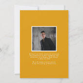 Yellow Modern Foto Collage Grad Ankündigung (Rückseite)