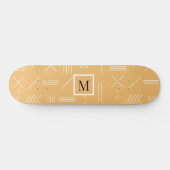 Yellow Modern Gorgeous Custom Monogram Skateboard (Horizontal)