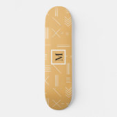 Yellow Modern Gorgeous Custom Monogram Skateboard (Vorderseite)