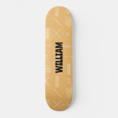 Yellow Modern Gorgeous Custom Monogram Skateboard (Vorderseite)