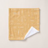 Yellow Modern Gorgeous Geometric Pattern Badhandtuch Set (Waschlappen)