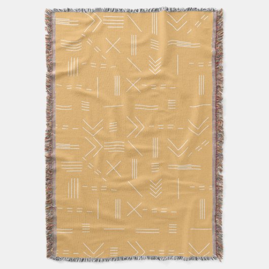 Yellow Modern Gorgeous Geometric Pattern Decke (Vorderseite Vertikal)