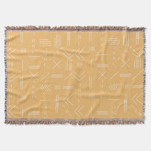 Yellow Modern Gorgeous Geometric Pattern Decke (Vorderseite)