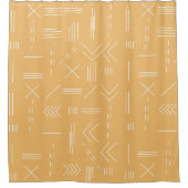 Yellow Modern Gorgeous Geometric Pattern Duschvorhang (Vorderseite)