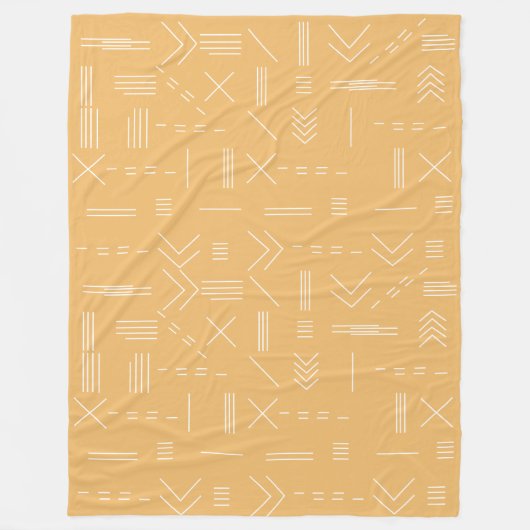 Yellow Modern Gorgeous Geometric Pattern Fleecedecke (Vorderseite)