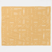 Yellow Modern Gorgeous Geometric Pattern Fleecedecke (Vorderseite (Horizontal))