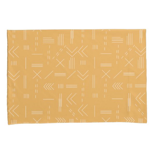 Yellow Modern Gorgeous Geometric Pattern Kissenbezug (Vorderseite-Rechts)
