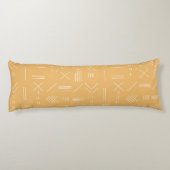 Yellow Modern Gorgeous Geometric Pattern Seitenschläferkissen (Rückseite)