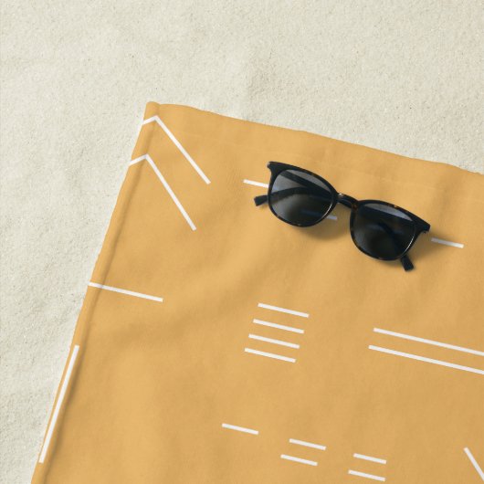 Yellow Modern Gorgeous Geometric Pattern Strandtuch (Beispiel)