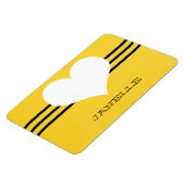 Yellow Modern Heart Flexi Magnet (Linke Seite)