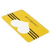 Yellow Modern Heart Flexi Magnet (Rechte Seite)