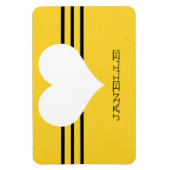 Yellow Modern Heart Flexi Magnet (Vertikal)