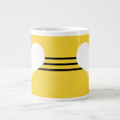 Yellow Modern Heart Jumbo Tasse (Vorderseite)
