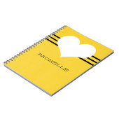 Yellow Modern Heart Notebook Notizblock (Linke Seite)