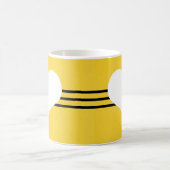 Yellow Modern Heart Tasse (Mittel)