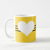 Yellow Modern Heart Tasse (Links)