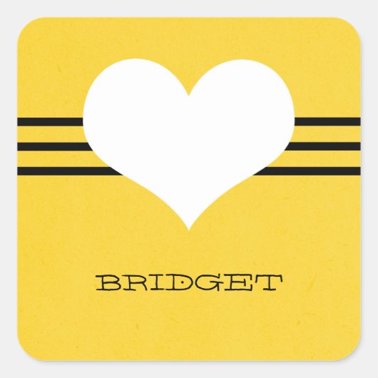 Yellow Modern Heavy Stickers (Vorderseite)