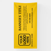 Yellow Modern Logo Black Business Banner (Vertikal)